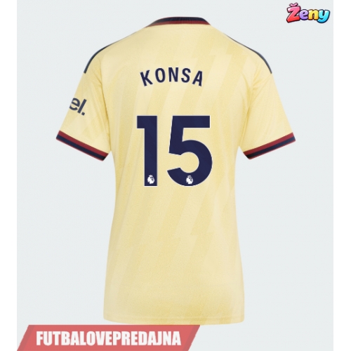 Lacne Ženy Futbalové dres Arsenal Ezri Konsa #15 2026-27 Krátky Rukáv - Tretina